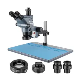 6.5x-6 Kaisi 36565m&p Trinocular Stereo Microscope For Professional Repairer Soldering