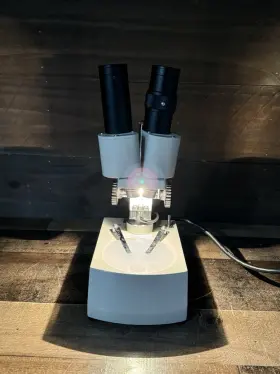 T-2400c Ken-a-vision Vintage Microscope Tested To Turn On In Excellent Condition #2
