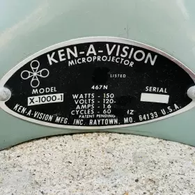X-1000-1 Ken-a-vision Vtg Microprojector Model With 3 Objectives Original Box #2