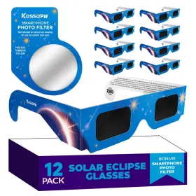 7189 Kesseph Solar Eclipse Glasses Approved 2024 12 Pack Ce And Iso Certified Ecl