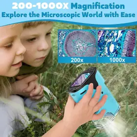 Kx-1000-cy Kexwaxx 1000x Pocket Microscope For Kids - 4k 2.0 Inch Screen Digital Mini Scope With Slide #2