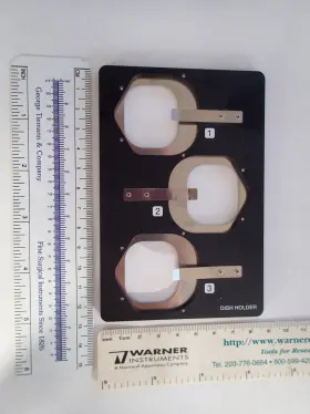 Op-89157 Keyence 35mm Petri Dish Holder For Inverted Microscopes 128mm X 85mm