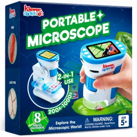 1000x Klever Kits 60241 2 In 1 Handheld Microscope For Kids Hd Digital With