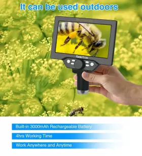 1-1200x Koolertron 191442118610 7 Inch Lcd Digital Microscope 12mp Magnification 1080p Coin Microscop #2