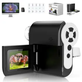 Wtx-vy6-514 Lakwar 1000x Handheld Digital Microscope For Kids 4k 2.0 Inch Screen Black
