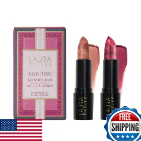 B0fp3bhqxz Laura Geller New York Italian Marble Lipstick Duo - Berry Banana Rose Macaron