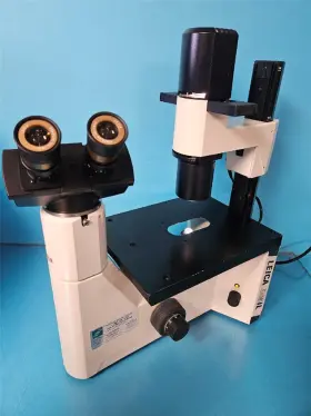 090-131.001 Leica Binocular Inverted Contrast Tissue Culture Microscope Dmil Phase 160 Phaco #2