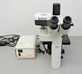 Leica 11 090 137 002 Inverted Fluorescence / Phase Contrast Microscope Dmil Led With Light Source