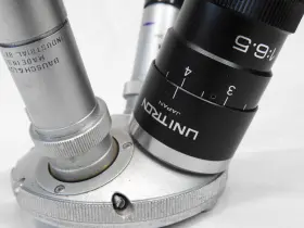 422949 Leica Microscope 4 Objective Lenses Microzoom Bausch Lomb Unitron Industrial #2