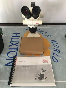 5185222 Leica S6e Stereozoom Microscope On Focusing Stand With Led Light 6.3x - 40x