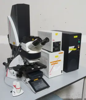 C189162 Leica Dm5500q Microscope With Tcs Spe Rybv Laser Scanhead 6 Objectives