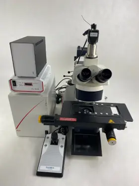 Dm6000m Leica Microscope With Objectives Power Supplies Clemex Camera