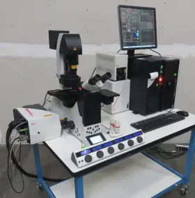 Dmi4000b-cs Leica C196262 Inverted Microscope With Ctr6500 Tcs Spe Confocal Laser