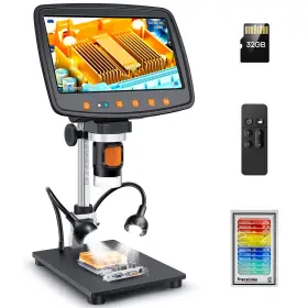 1500x Leipan 734814876697 Digital Microscope With 7 Inch Lcd Screen Magnification Soldering Microscop
