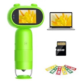 Cm4-lp-sd Leipan Pocket Microscope For Kids With 2inch Ips Screen 16mp Digital Microsc