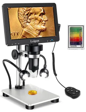 Lp-dm9 Leipan 7 Inch Lcd Digital Microscope 1200x 12mp Coin With Screen For Adults 1