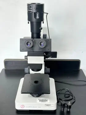 090-127.017 Leitz Wetzlar Labovert Fs Inverted Microscope With 4x Objectives Extras