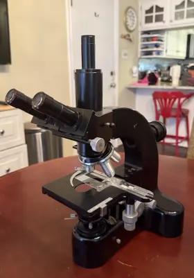 357731 Leitz Wetzlar Ortholux Trinocular Microscope With Five Objectives Germany