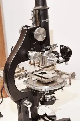 386867 Leitz Pol Petrographic Microscope Ca. Late 1940s With Rare Integrating Stage #2