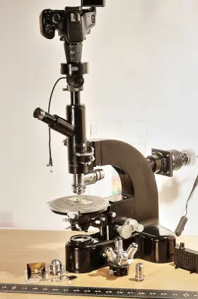762922 Leitz Photomicroscope For Transmitted And Incident Light Ultropak - Led Lamp