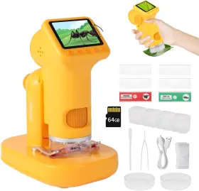 1600x Lengtouq 313040292251 Kids Microscope Detachable For Handheld Mini Digital Micr