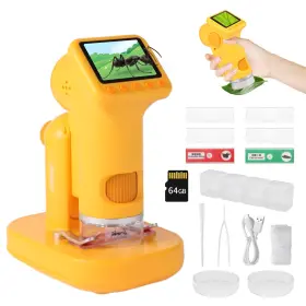 Sl-us-p02 Lengtouq 1600x Digital Handheld Microscope Kit 2 In Ips 1080p 64gb Rechargeable Stem Gift
