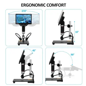 Lepmerk 763759383861 Digital Microscope With Multimeter Lcd Soldering 7ftft Screen T #3