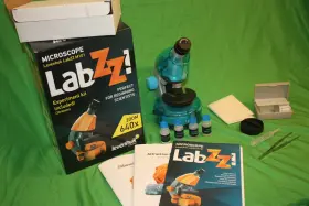 M101 Levenhuk Used Blue Microscope With Tweazers Dropper Slides Cutter And Bag