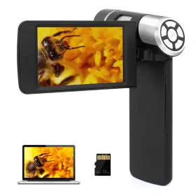 Lm203 Linkmicro 616361268951 4 Inch Handheld Digital Microscope With Screen 200x Portable Fo