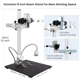 Lm249ms Linkmicro 3 Lens 10.1 Inch Hdmi Digital Microscope 2000x Soldering Camer #3