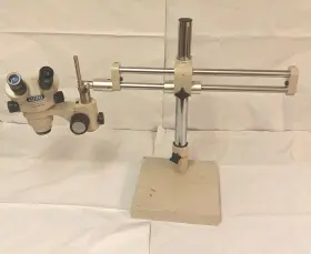 0.7-4.5x Luxo 23714rb Stereo Microscope With Dual Boom Roller-bearing Stand Zoom