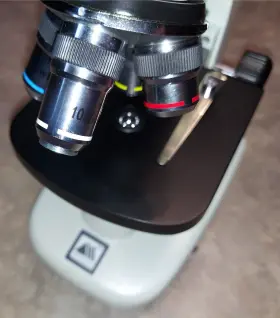 002276 Lw Scientific Observer Series Microscope With Dust Cover - 4 Lenses Up To 100x #2