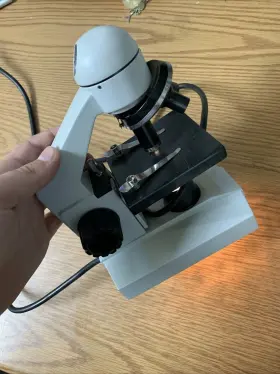 0350 Lw Scientific Electronic Observer Series 3 Lens Microscope See Pics