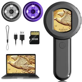 Wr-h-65t Maxlapter Pocket Digital Microscope For Adults Kids 100x Handheld Magnifying Glass Wit