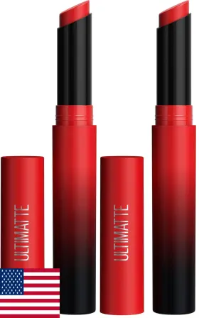 B0cw7hxzjy Maybelline Color Sensational Ultimatte Matte Lipstick Ruby Red 2-pack Non-drying