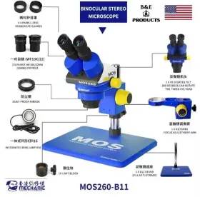 Mos260-b11 Mechanic Binocular Stereo Microscope For Pcb Repair