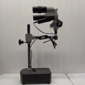 47320 Meiji Techno B. M. Stereo Microscope And Boom Stand X2 Lens
