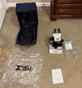 Ml6520 Meiji Techno Biological Microscope - Tested