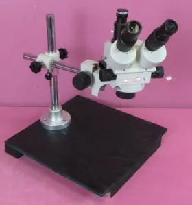 Emz-5tr Meiji Techno Zoom Trinocular Stereo Microscope 7x-45x Mag. And Boom Stand