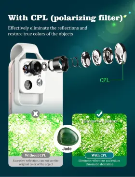 Ms002-wh Miao Lab Phone Microscope With Cpl Lens/led Light 200x Pocket Universa #2