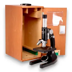 68963 Monolux Microscope No Wood Case Japan Vintage 1960s