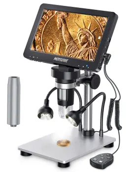 1200x Moysume 973692206156 7 Inch 1080p Lcd Digital Microscope Coin Remote Control