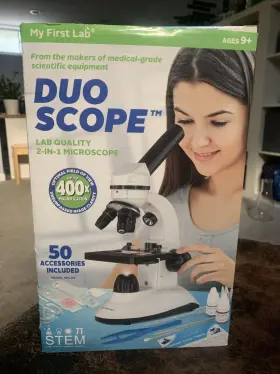 Mfl-06 My First Lab New Duo Scope Quality 2-in-1 Microscope With Accessories Nib