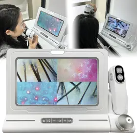 Ps-11v10 Mychway Skin Diagnosis Hair Analyzer 11-inch Scalp Detector With 50x 200x Dual Heads