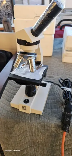 T500ma National C1028 Microscope Wf10x-18mm Monocular/light Led/fuse 125v Cordet New