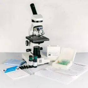 23met National Optical 131-rled Biology Microscope With Slide Set Apologia Homeschool