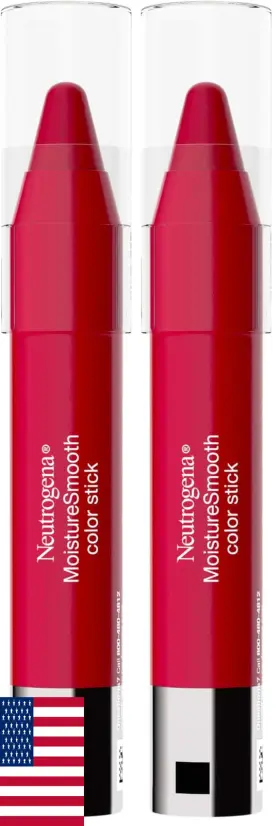 B0bw2z8xdv Neutrogena Moisturesmooth Color Stick Cherry Pink 2-pack Moisturizing Lip