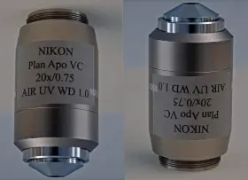 1501-9398 Nikon Plan Apo Vc 20x/0.75 Air Uv Wd 1.0 Infinity Corrected M25 Objective Lens