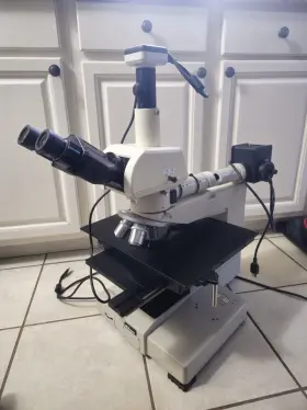 282093 Nikon Optiphot 88 / Microscope With Color View Iiiu Soft Imaging System