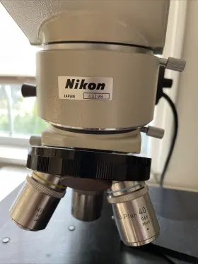 Plan10 Nikon 63198 Optiphot Microscope With 3 Objectives Lens Bd Plan 40 Plan20 #3